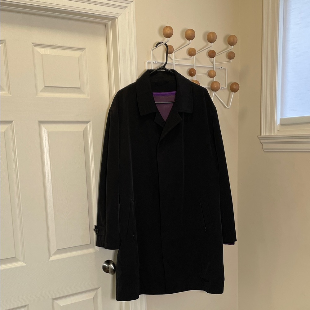 Baumler - Double Lined Old Money Classic Button Down Top Coat - Black - 58